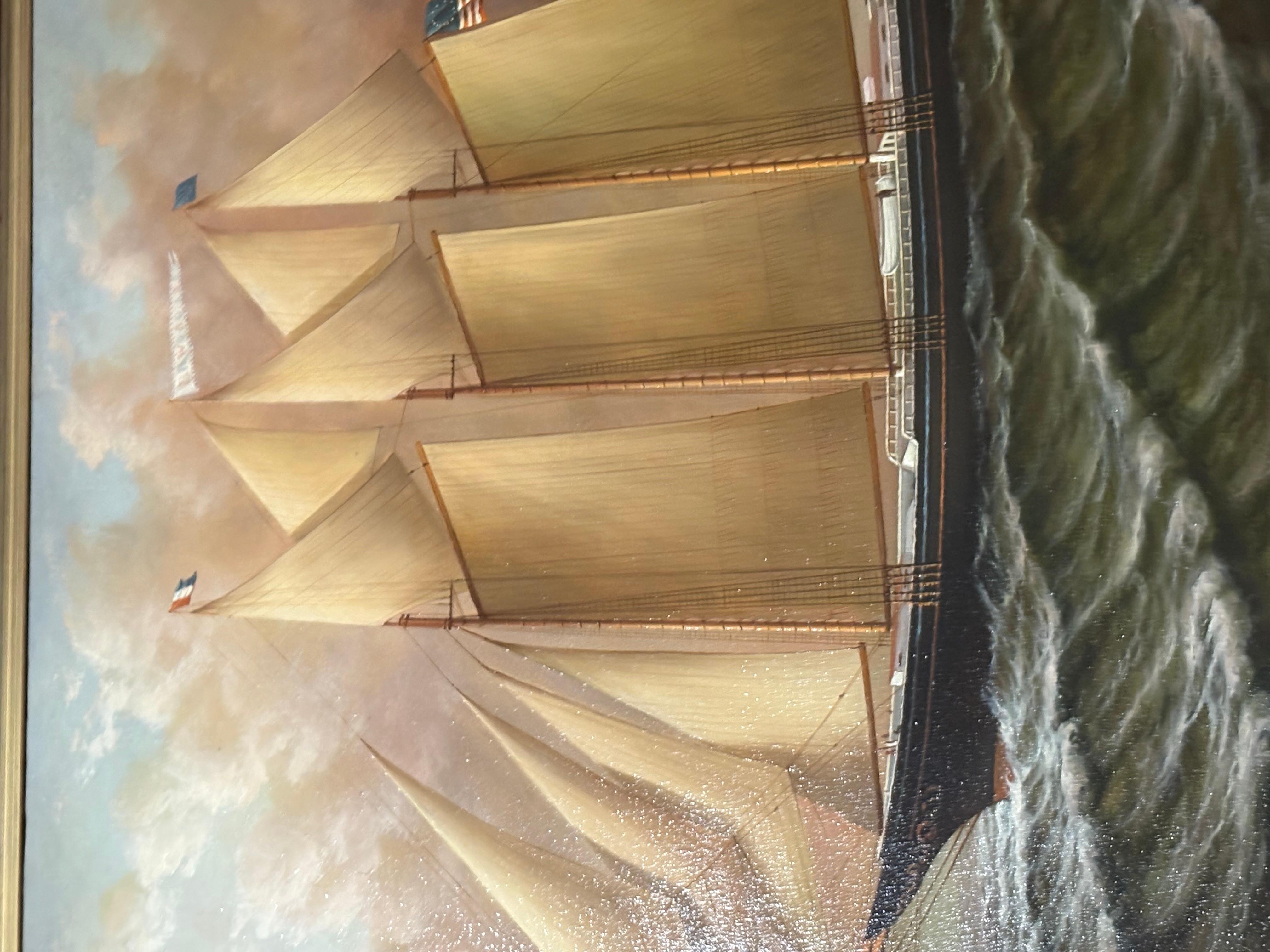 “Lumber Schooner Under Full Sail” For Sale 3