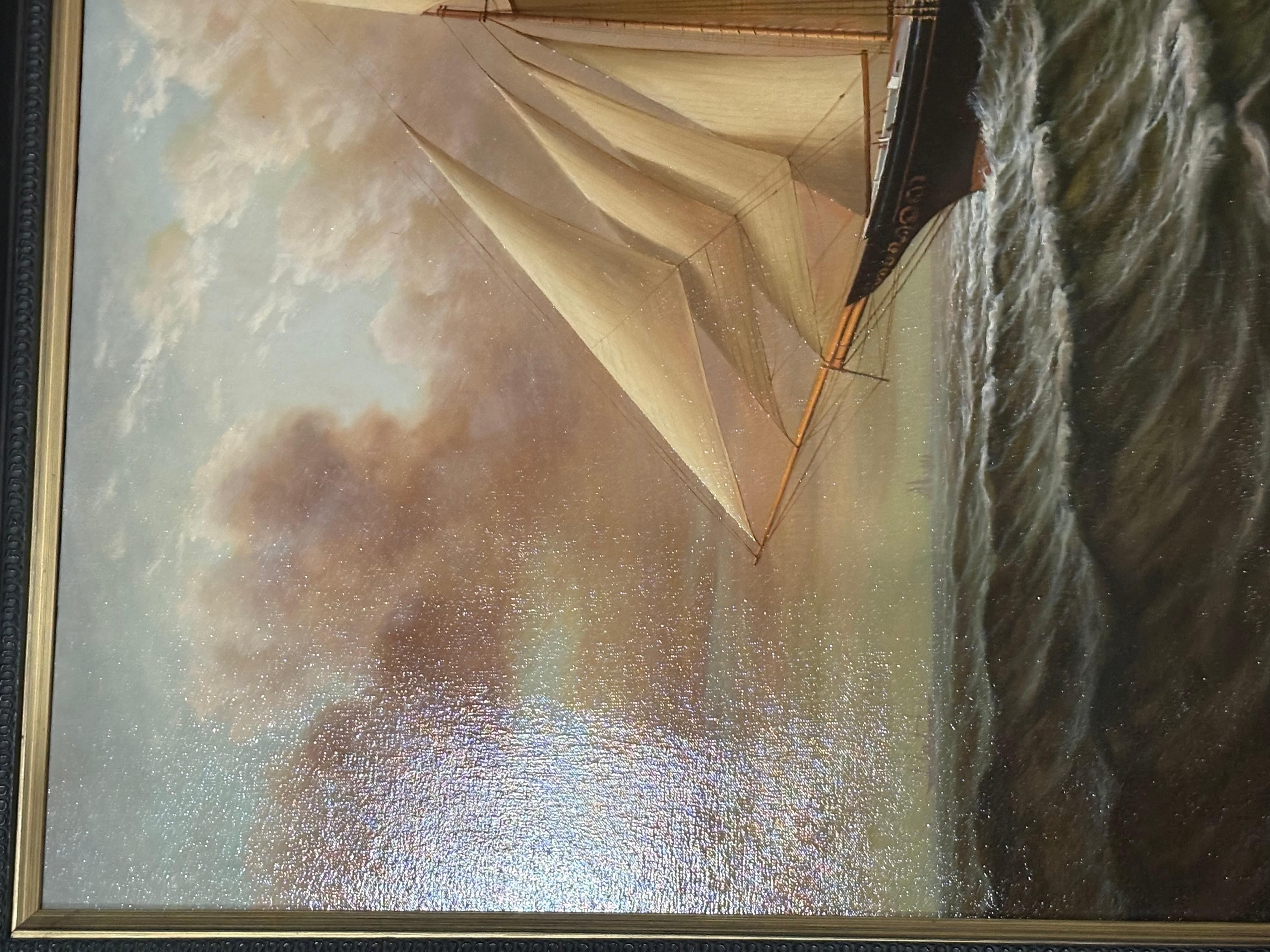 “Lumber Schooner Under Full Sail” For Sale 5