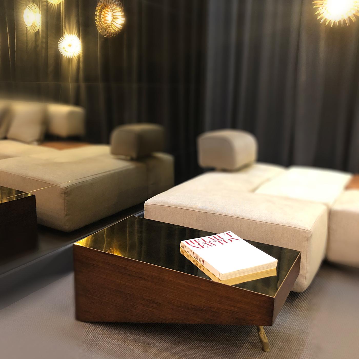 D/Zen Table basse rectangulaire or et brun par CTRLZAK Neuf - En vente à Milan, IT