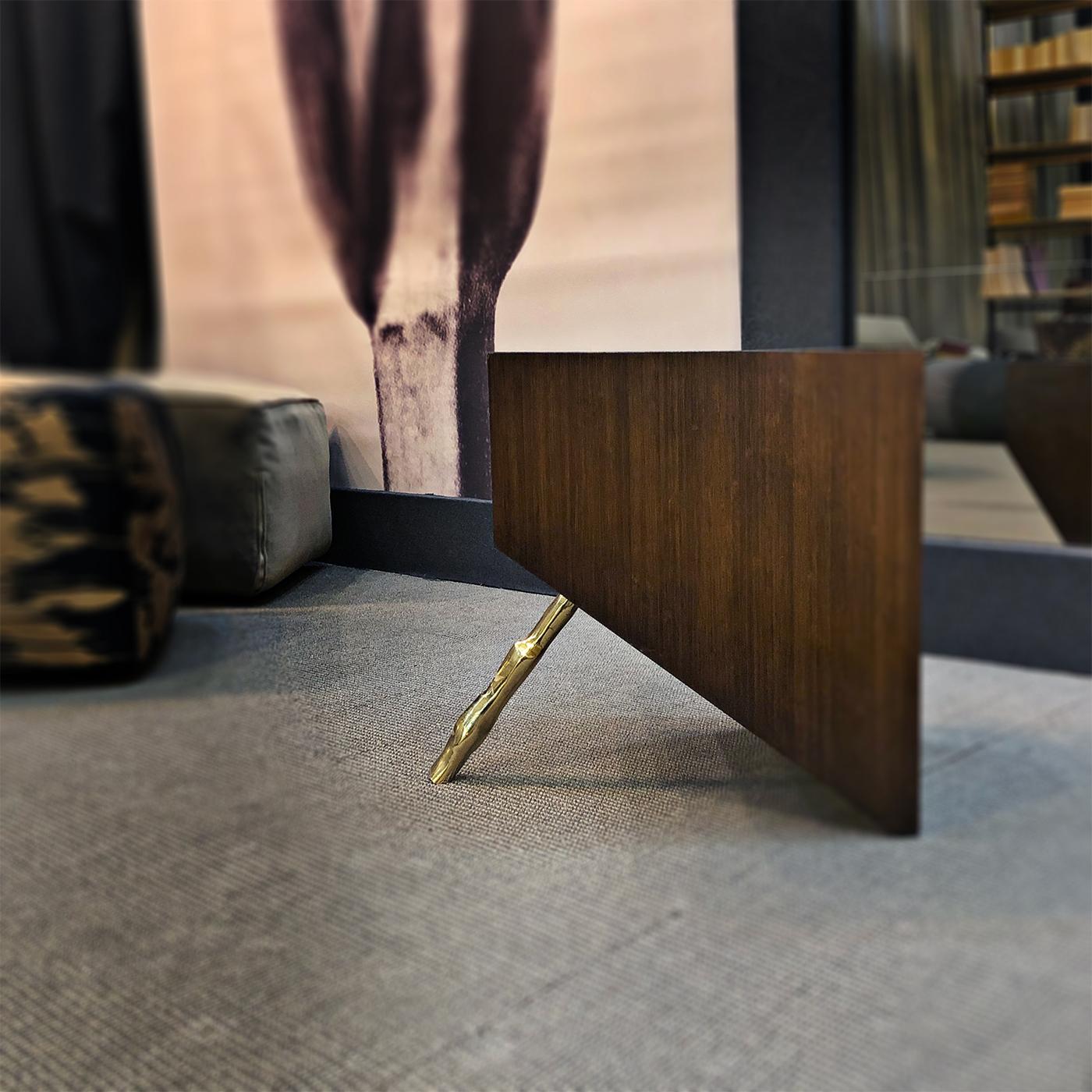 XXIe siècle et contemporain D/Zen Table d'appoint carrée en or et brun par CtrlZak en vente