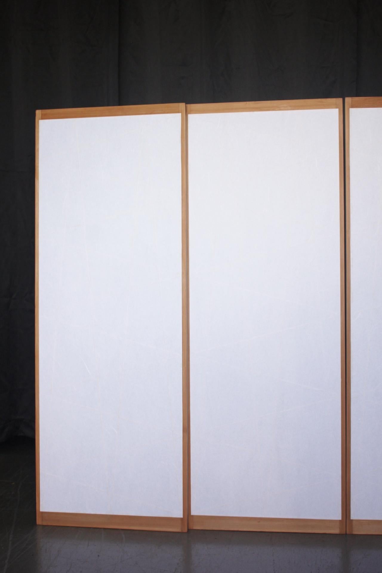 D12 Antiquariato giapponese quattro porte, accessori, porta Washi Shoji modello Zigzag in vendita 7