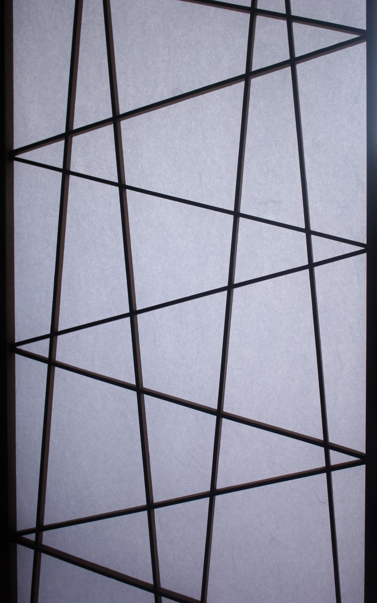 D12 Antiquariato giapponese quattro porte, accessori, porta Washi Shoji modello Zigzag in vendita 12