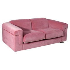 Used D120 Pink Velvet Sofa Valeria Borsani and Alfredo Bonetti for Tecno