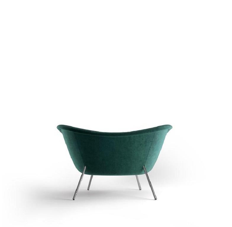 Modern Molteni&C D.154.2 Armchair Gio Ponti Design Green Velvet