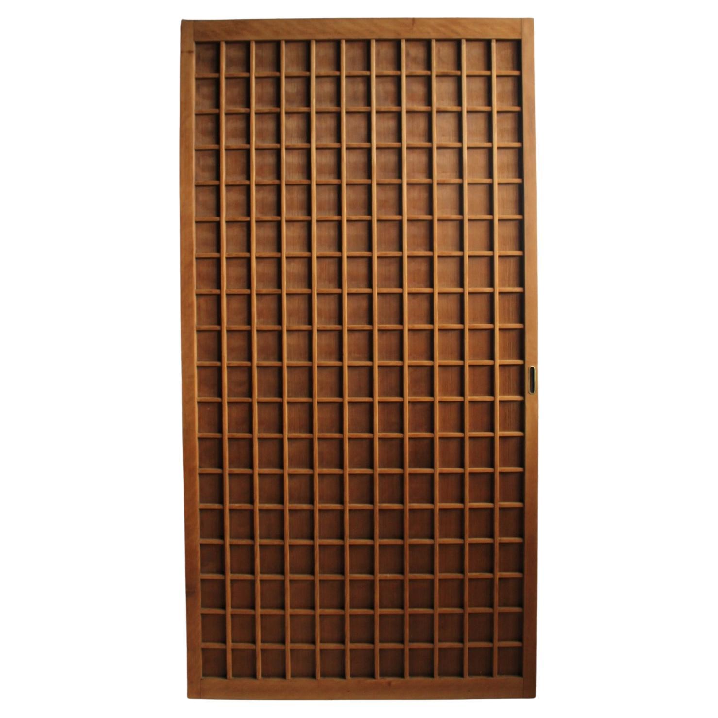 D3 Japanese Antiques, sliding door, fittings, square grid design