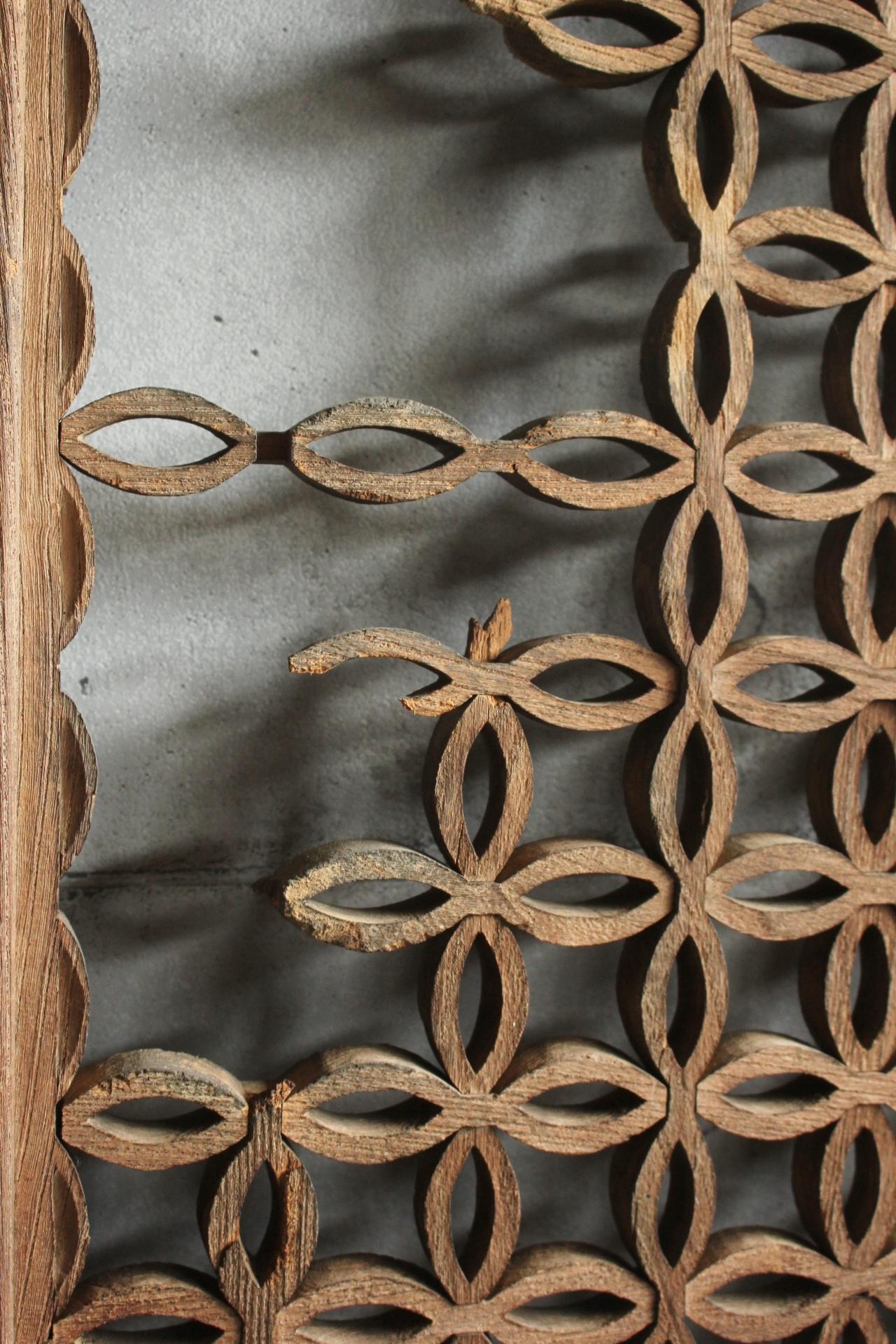 D4 Japanese Antiques, door, fittings, Temple fittings, Zelkova, Kumiko design For Sale 8