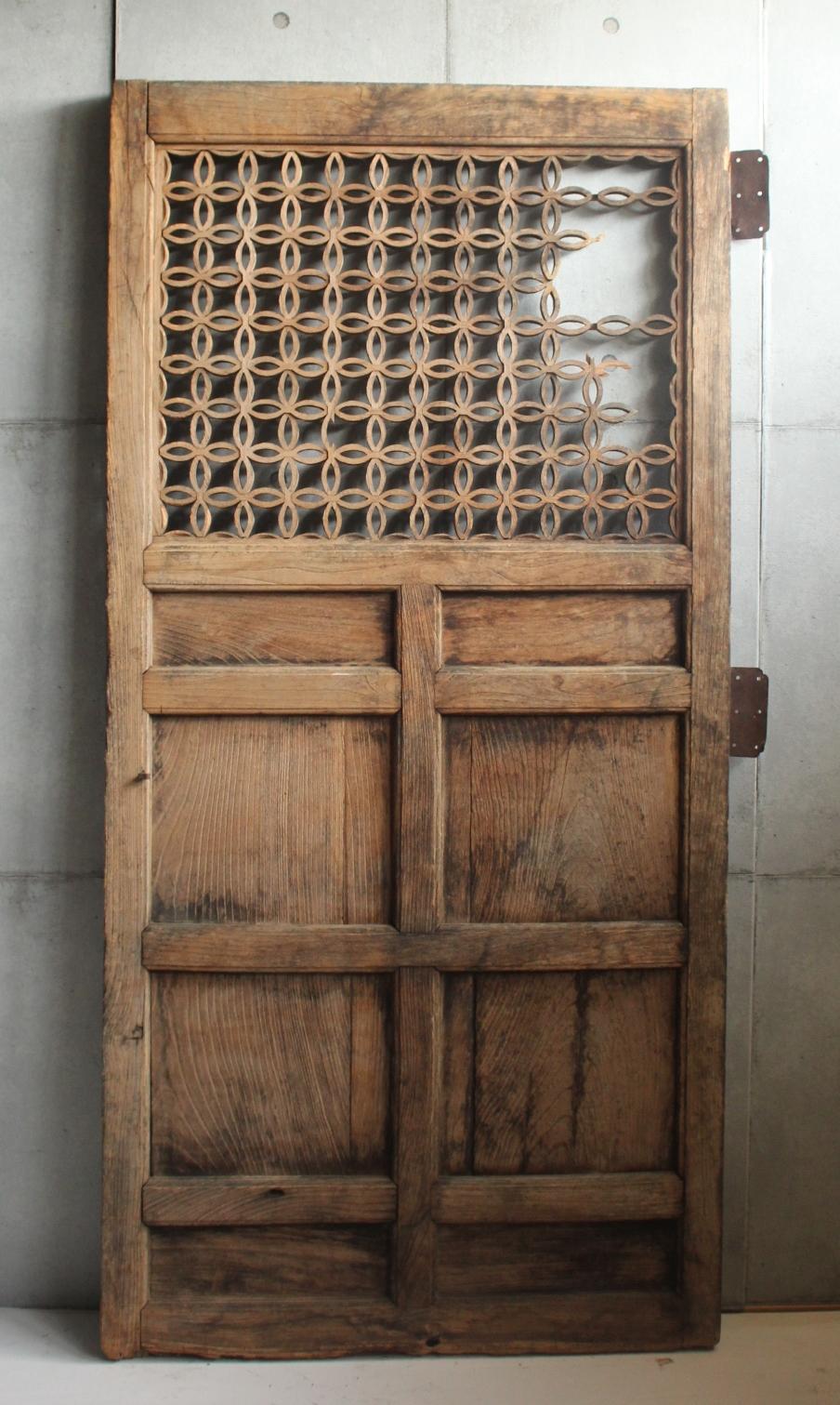 D4 Japanese Antiques, door, fittings, Temple fittings, Zelkova, Kumiko design For Sale 9