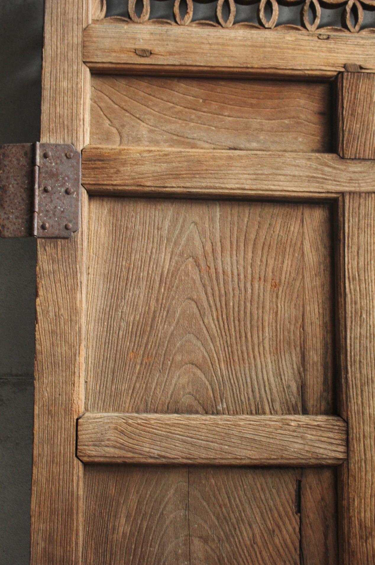 D4 Japanese Antiques, door, fittings, Temple fittings, Zelkova, Kumiko design For Sale 2