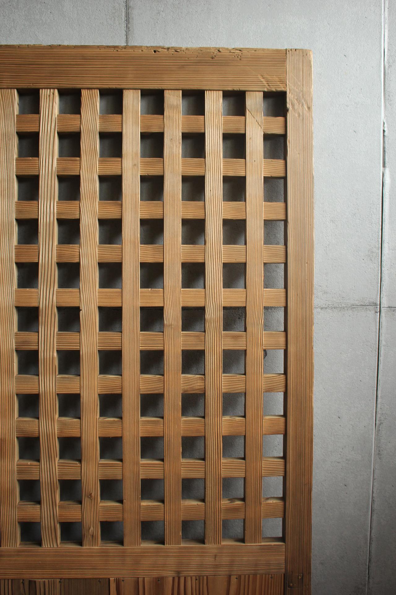 D5 Japanese Antiques, door, fittings, Temple fittings, Cedar, square lattice In Fair Condition For Sale In Niiza, JP