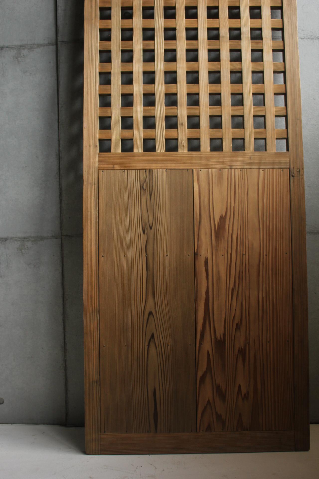 Wood D5 Japanese Antiques, door, fittings, Temple fittings, Cedar, square lattice For Sale