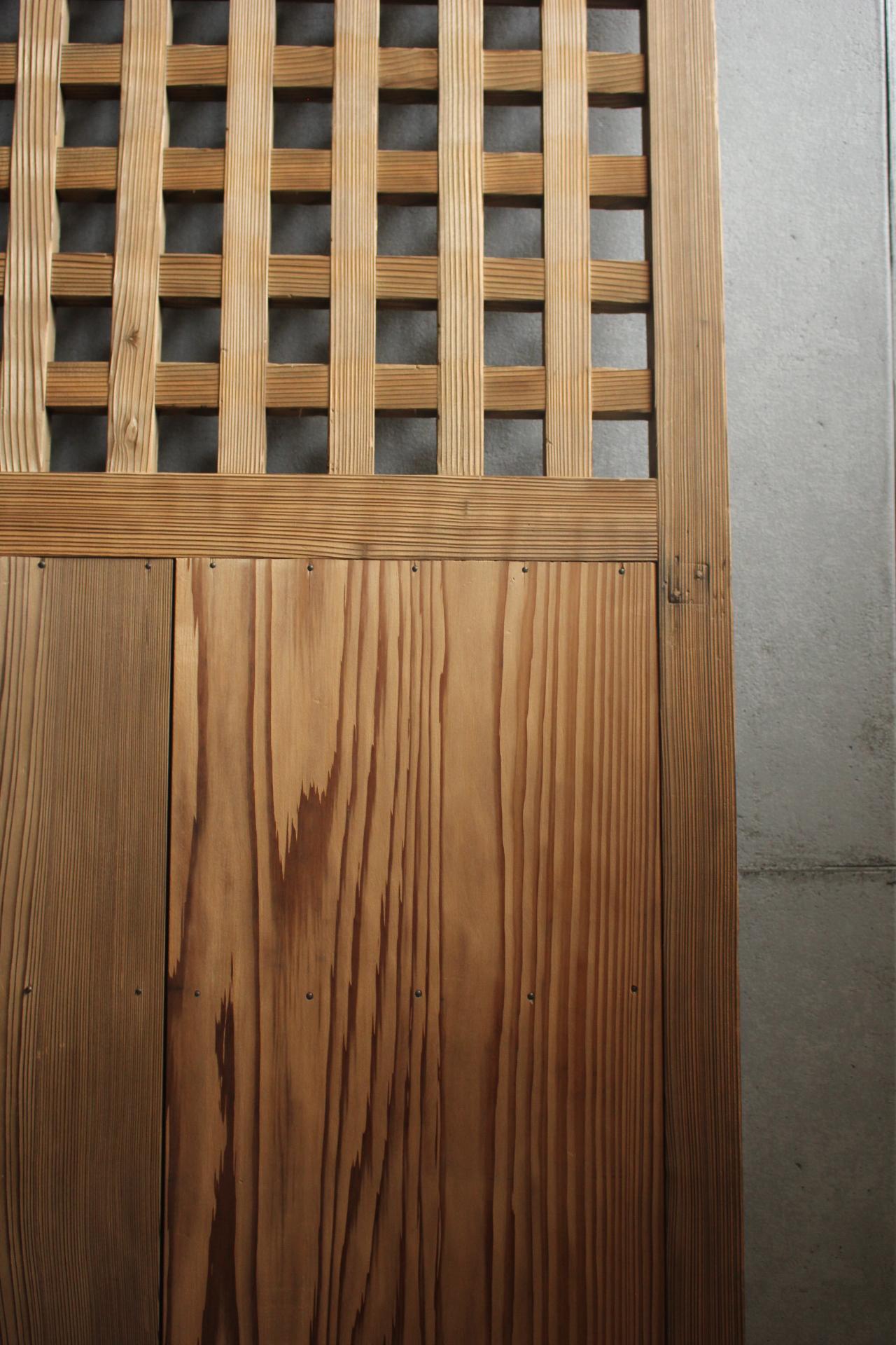 D5 Japanese Antiques, door, fittings, Temple fittings, Cedar, square lattice For Sale 1