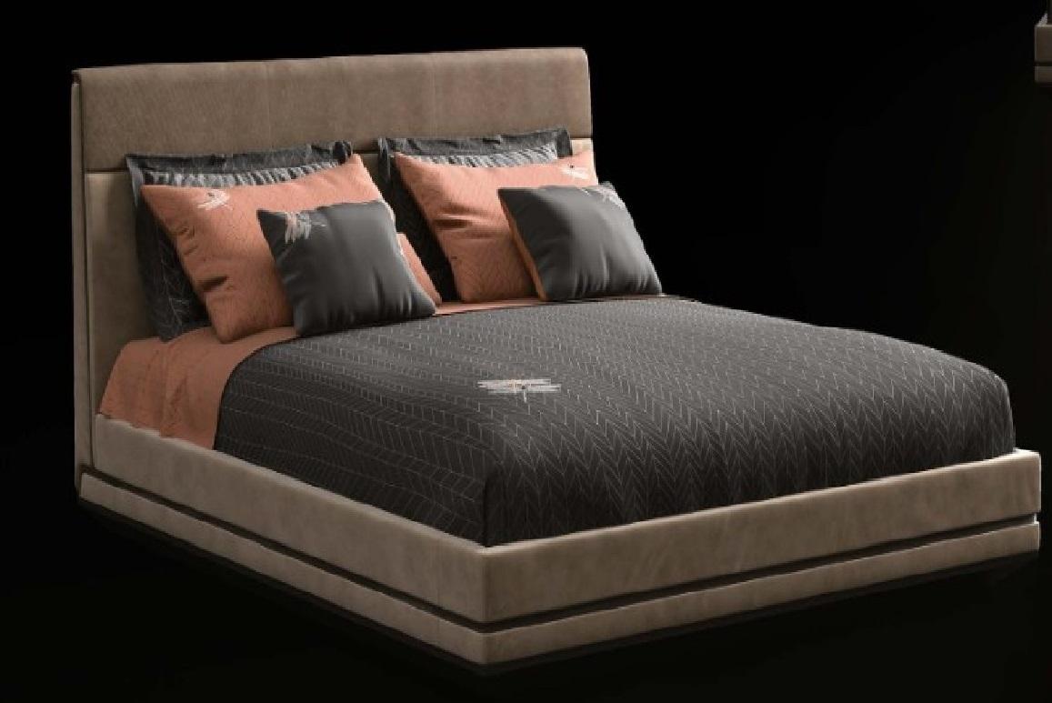 Available in leather and nabuk in different sizes, the dragonfly bed with its natural elegance will give a sophisticated touch to your bedroom.