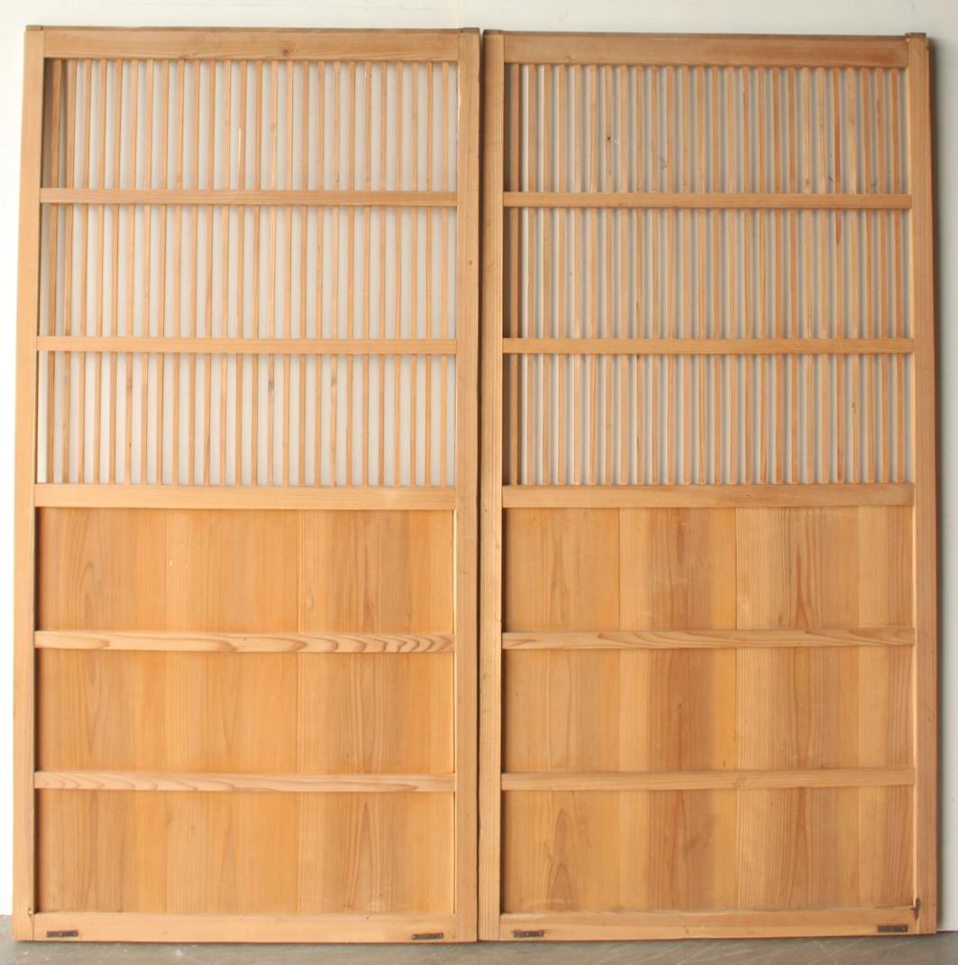 D7 Antiquités japonaises, deux portes en treillis, ferrures en vente 8