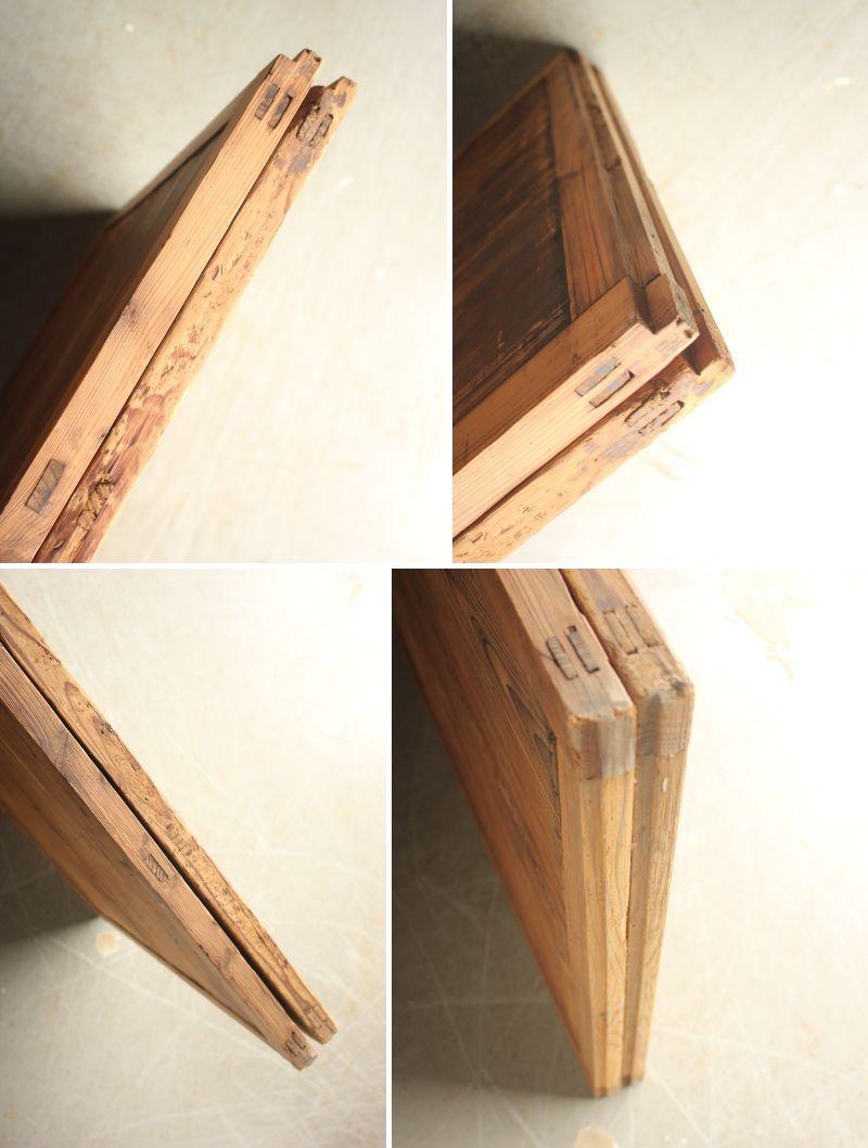 D8 Japanese Antiques two board doors, fittings, Cedar Striped design For Sale 15