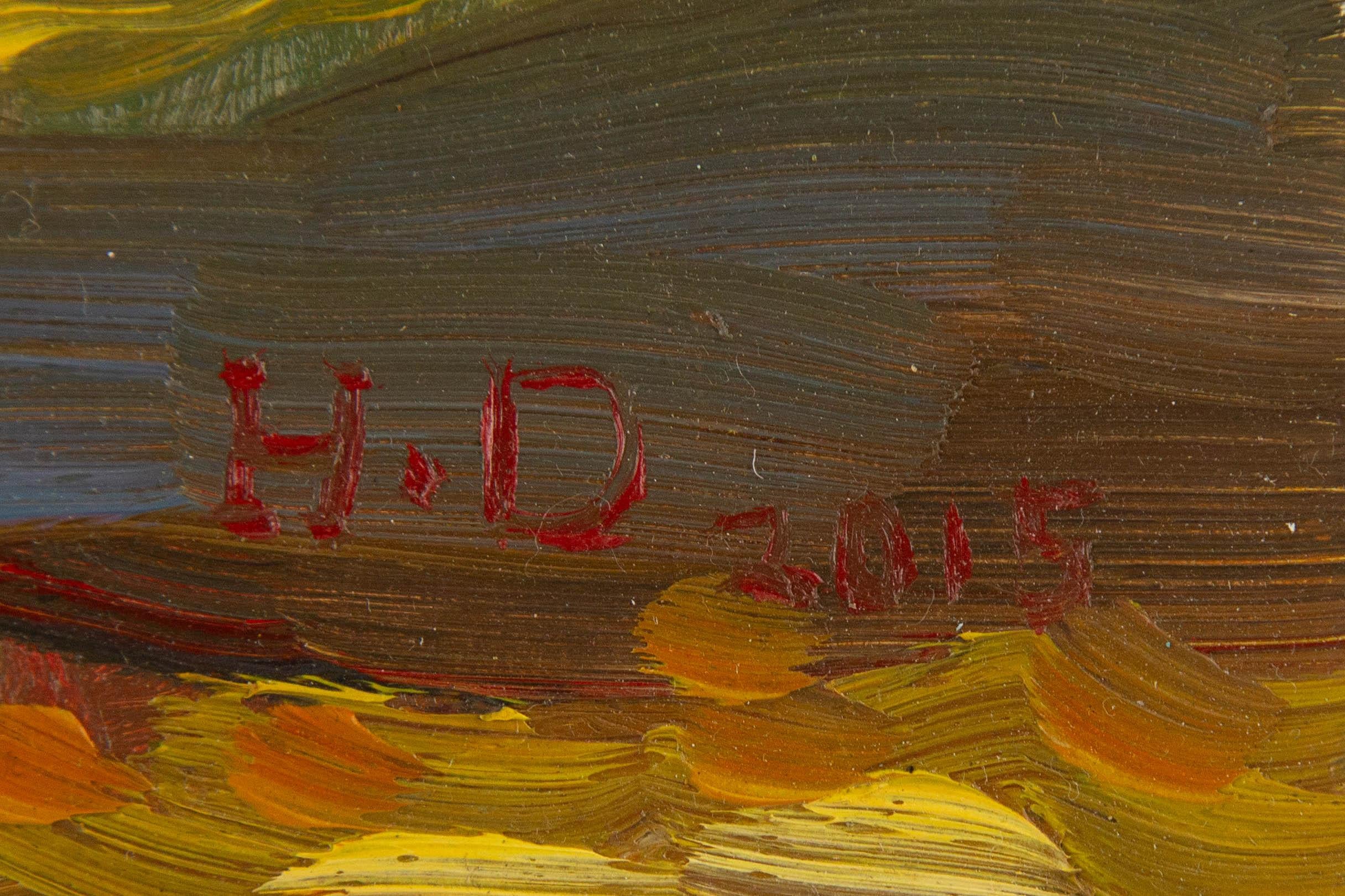 Da Hong Landscape Original Oil On Canvas 