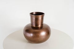 Da Hu Copper Jar, Antique Copper by Robert Kuo, Hand Repoussé, Limited Edition