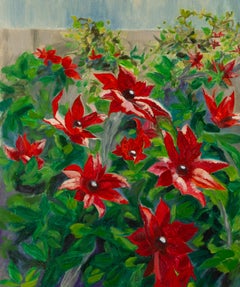 Da Huihui Still Life Original Oil On Canvas "Lively Blooming Flower 2"