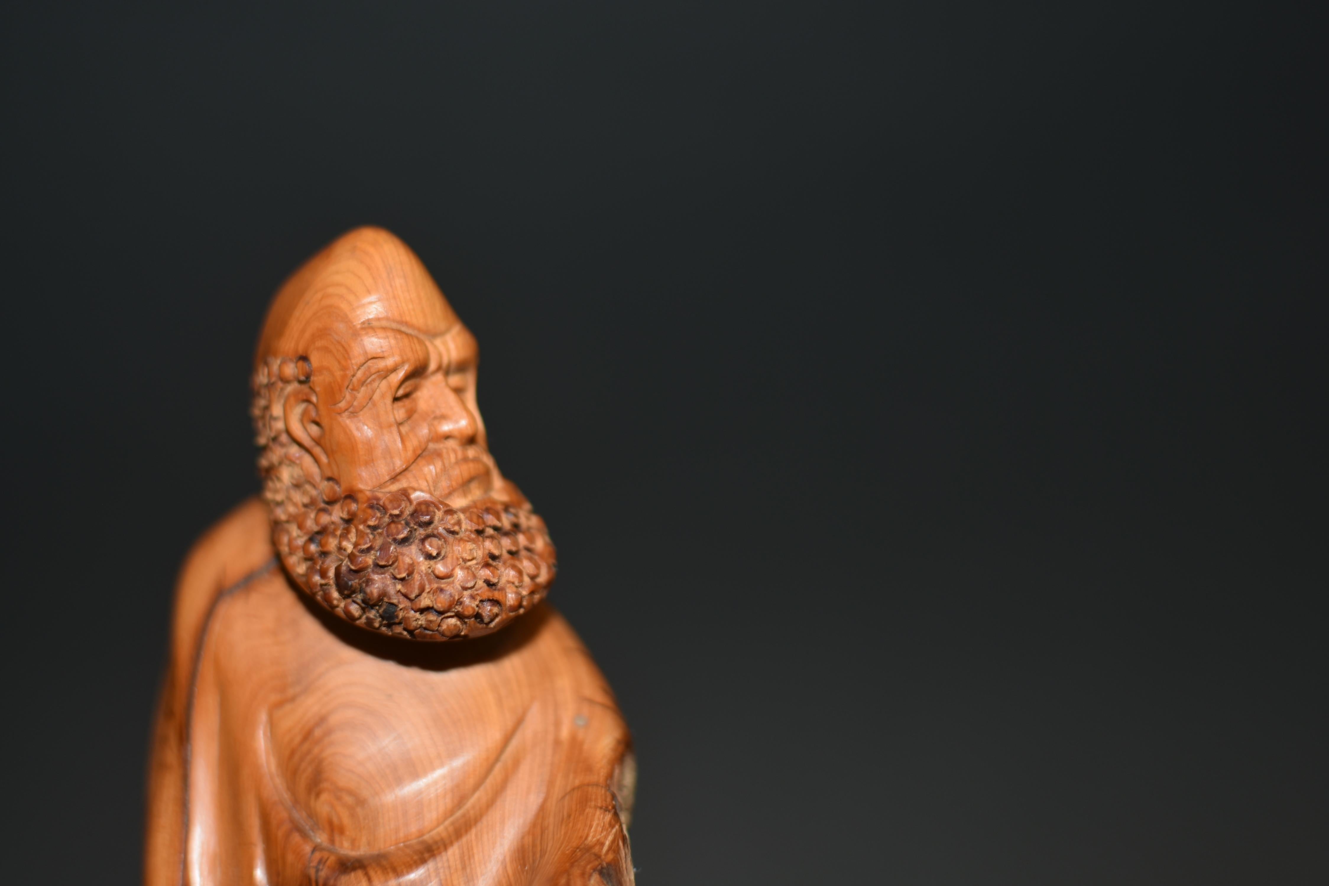 Cinese Damo Bodhidharma in legno di canfora profumato