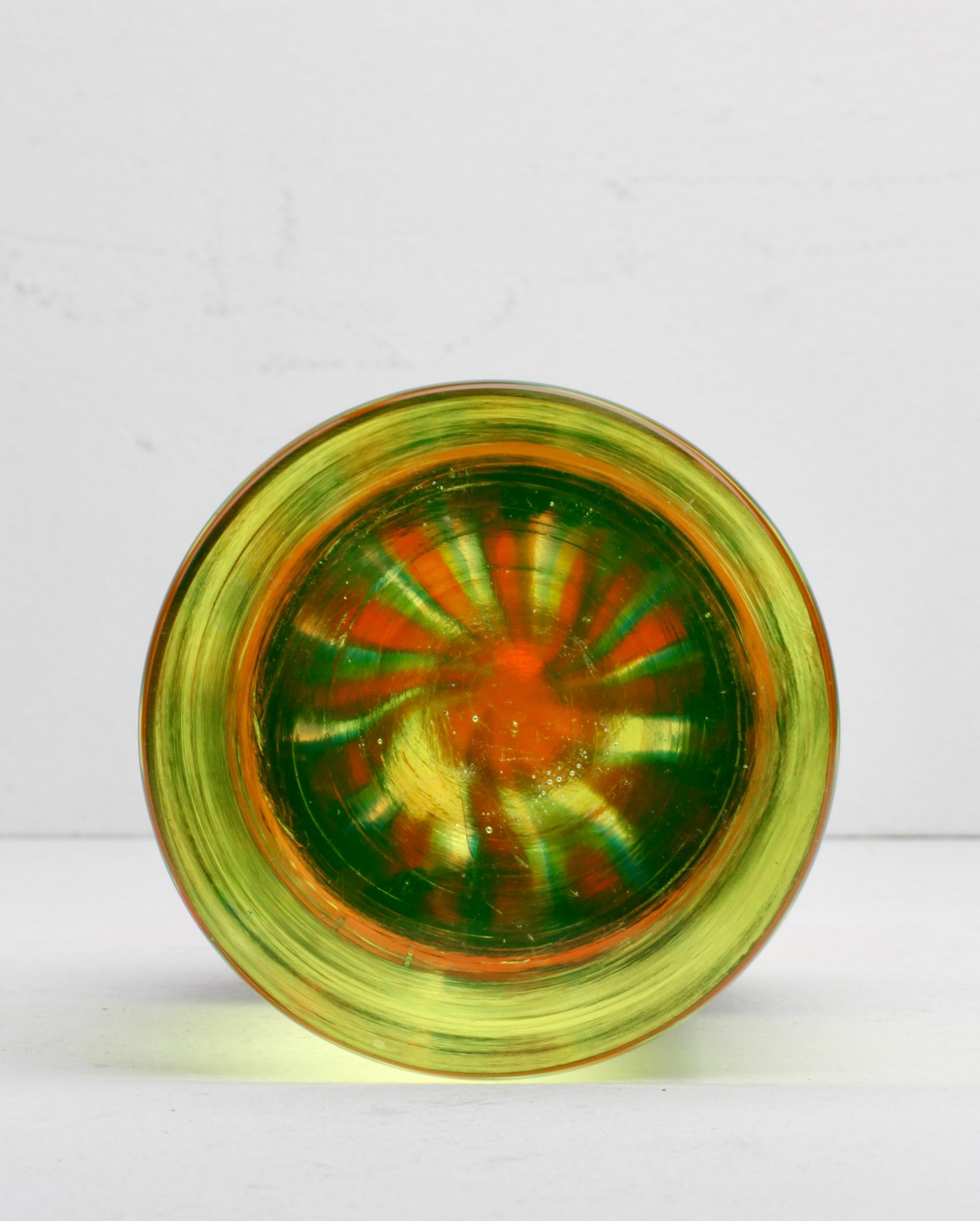 Da Ros pour Cenedese - Porte-bougies italien en verre de Murano Sommerso rouge murrine en vente 6