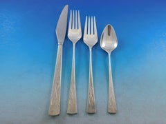 Da Vinci Eng by Reed & Barton Sterling Silver Flatware Service Set 78 Pcs Modern