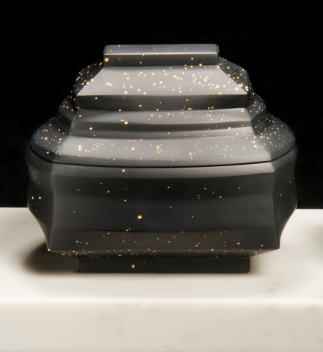 Daam Dah Triptych, a Unique Artglass Set of Three Lidded Boxes by Choi Keeryong 2