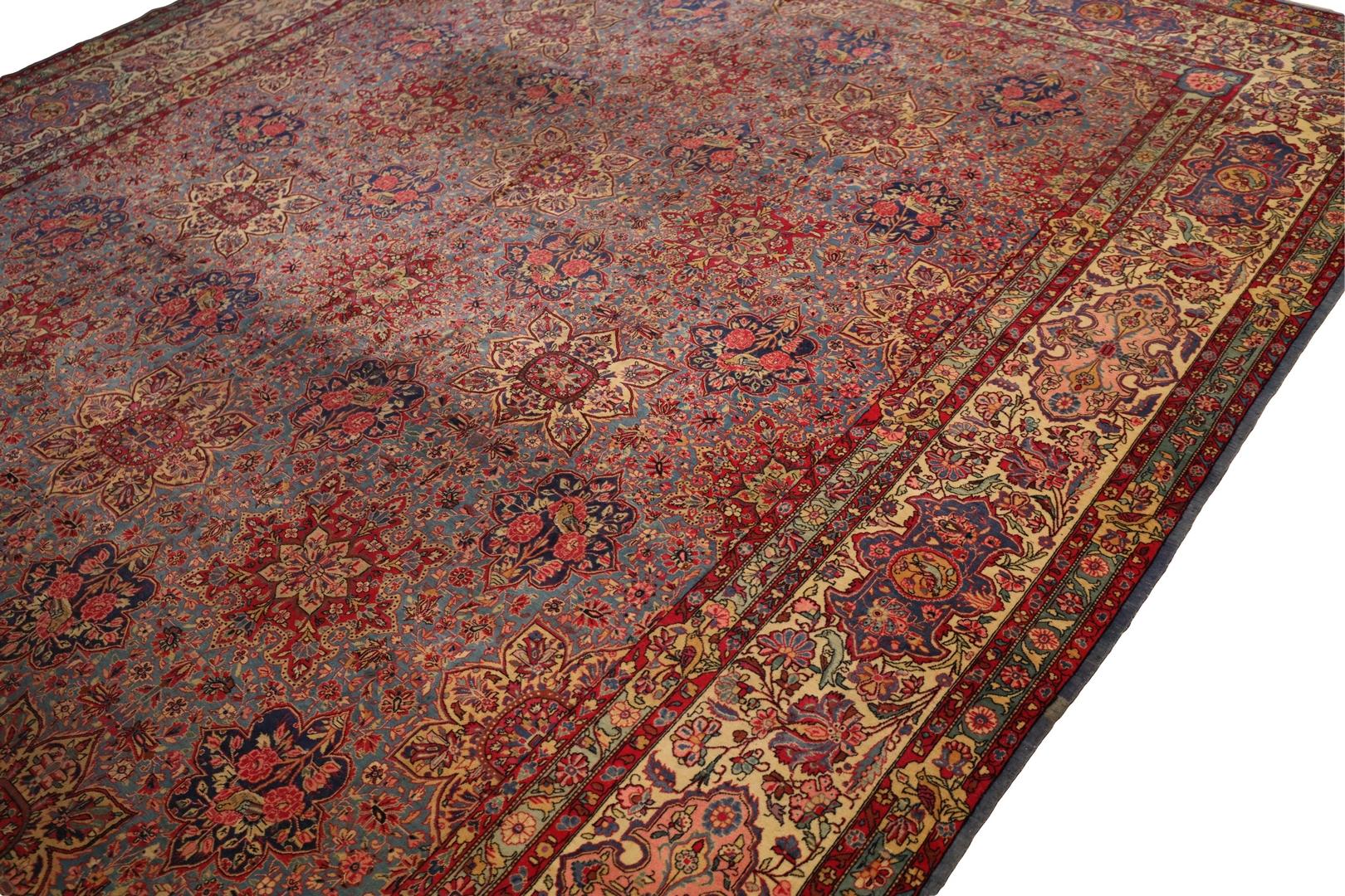 Hand-Knotted Dabir-Kashan Antique rug For Sale