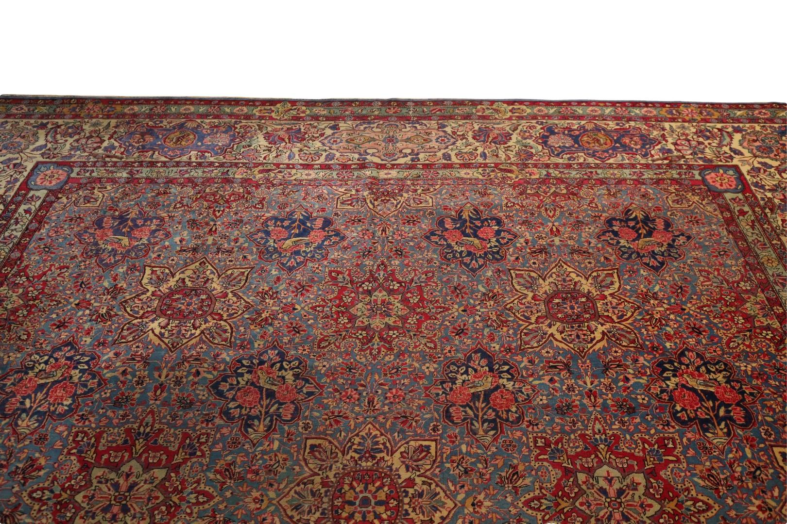 Wool Dabir-Kashan Antique rug For Sale