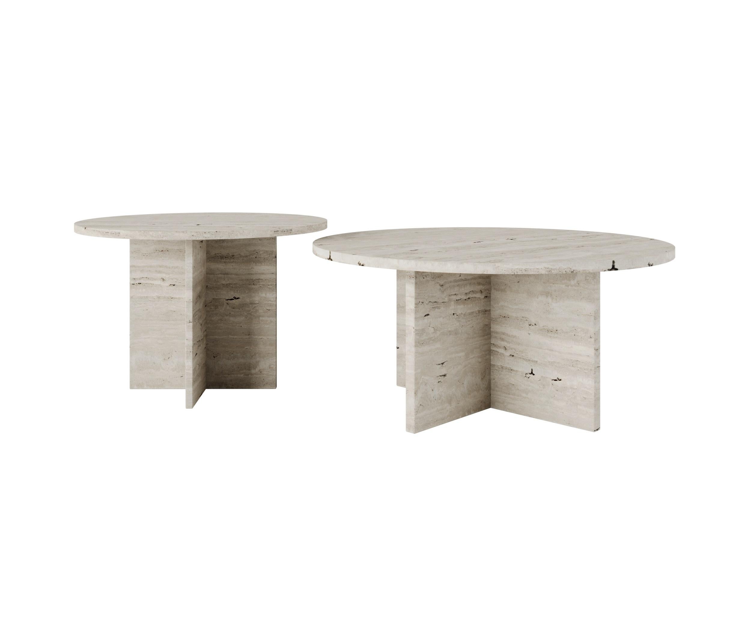 Dabney Coffee Tables in Calacatta Viola Marble In New Condition For Sale In Coulsdon, GB