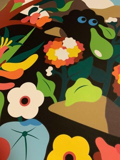 Daydream Magic Urban Art Cartoon Signed and Numbered Tondo Circle Print