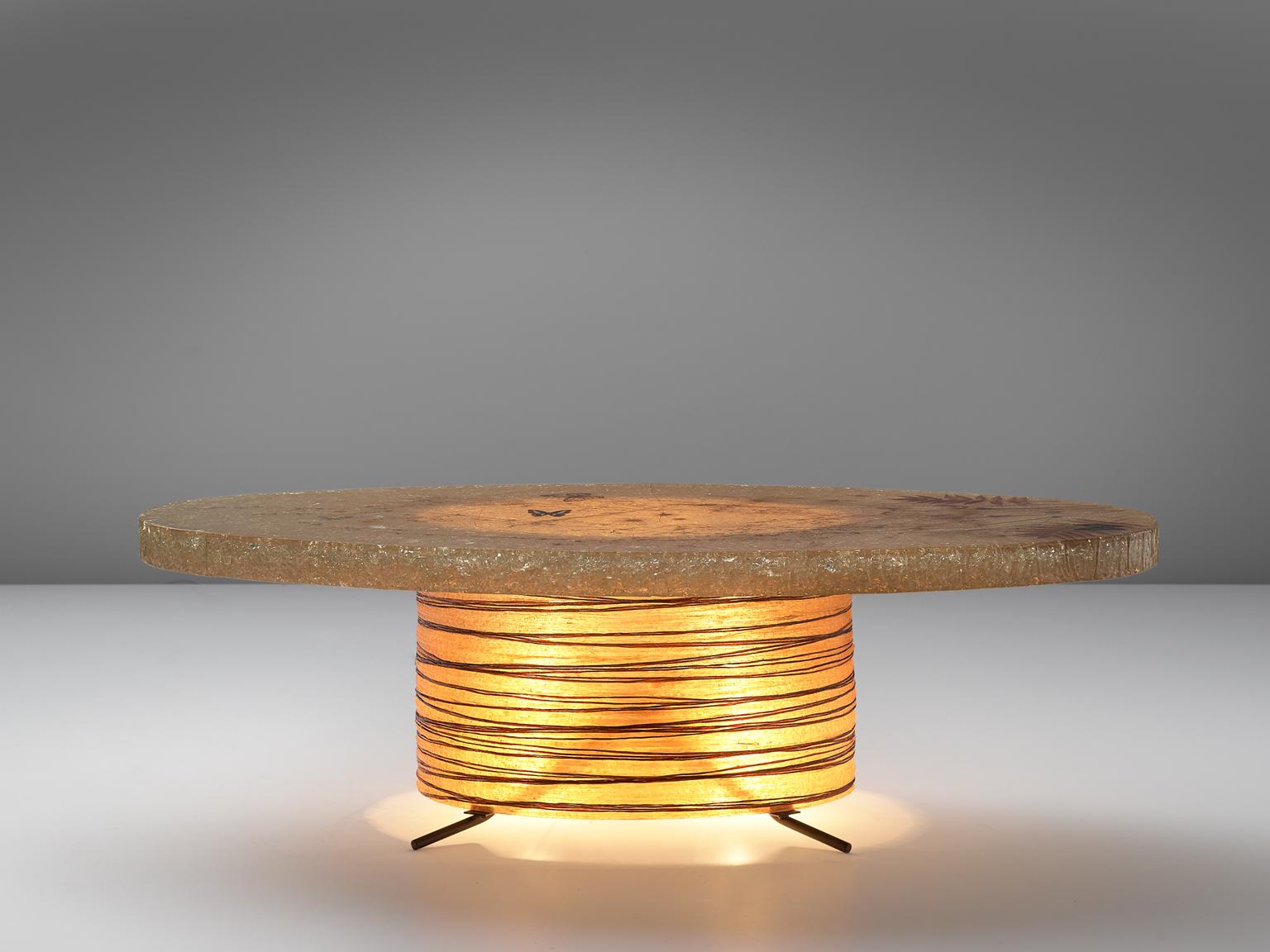 French D'Accolay Illuminated Coffee Table, France, 1960s