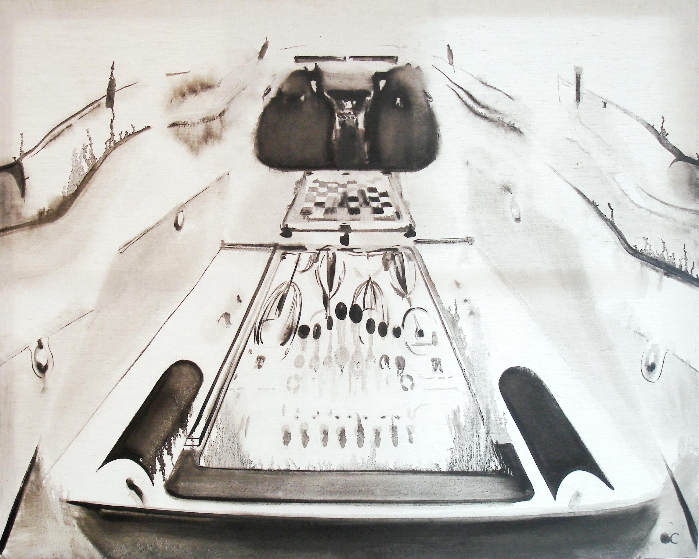 Dace Kalpisa Interior Painting - Aston Martin  2009. Oil on canvas. 112x140 cm