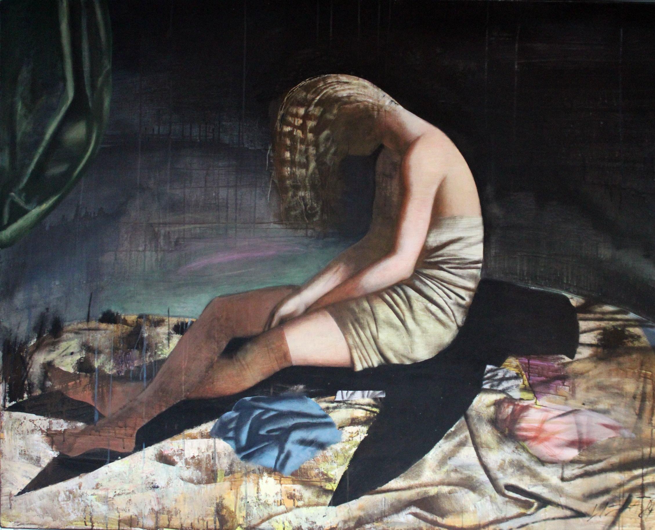 Figurative Painting di Dace Liela - Uccello rondine