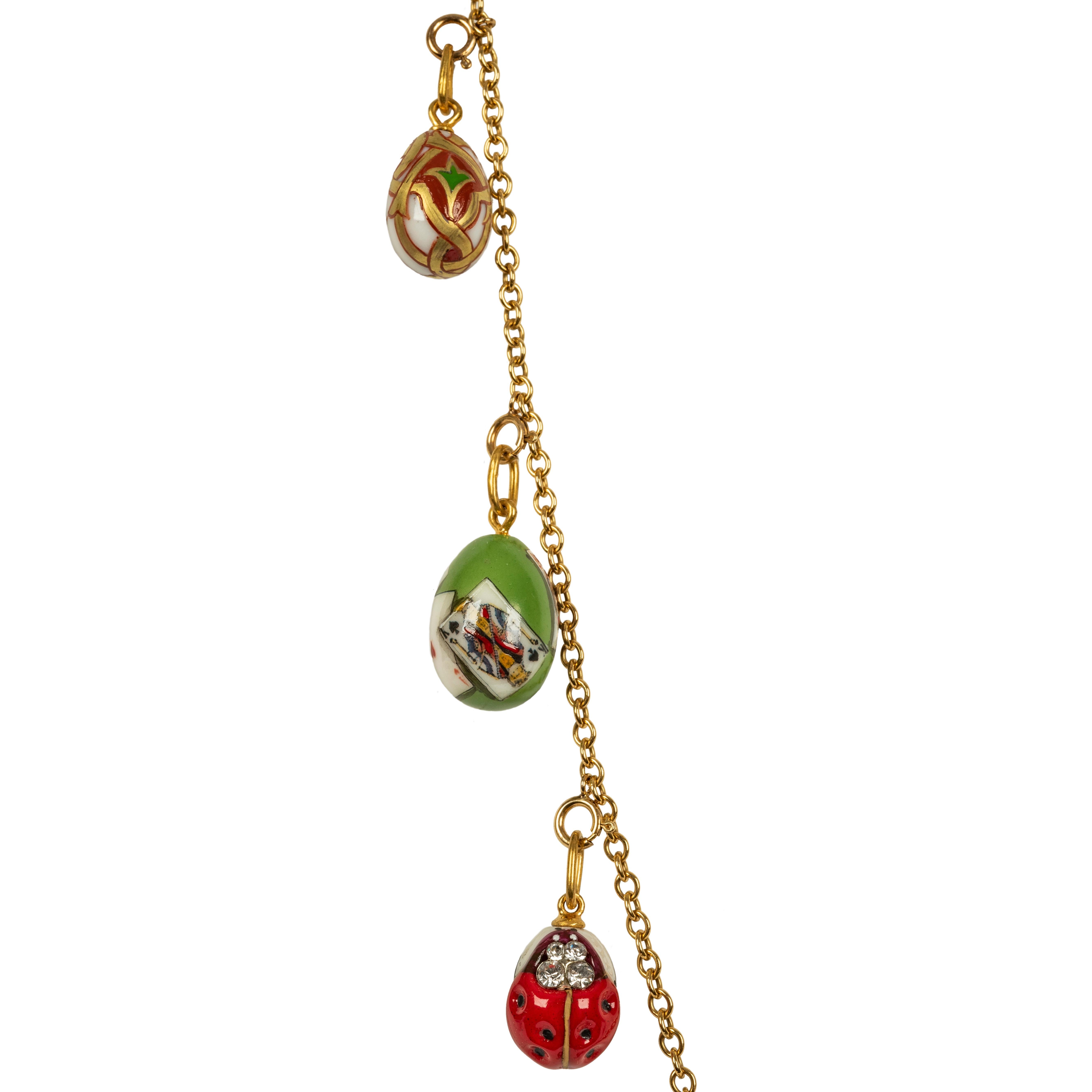 Russian Empire Dacha Easter Egg Necklace by Marie Betteley