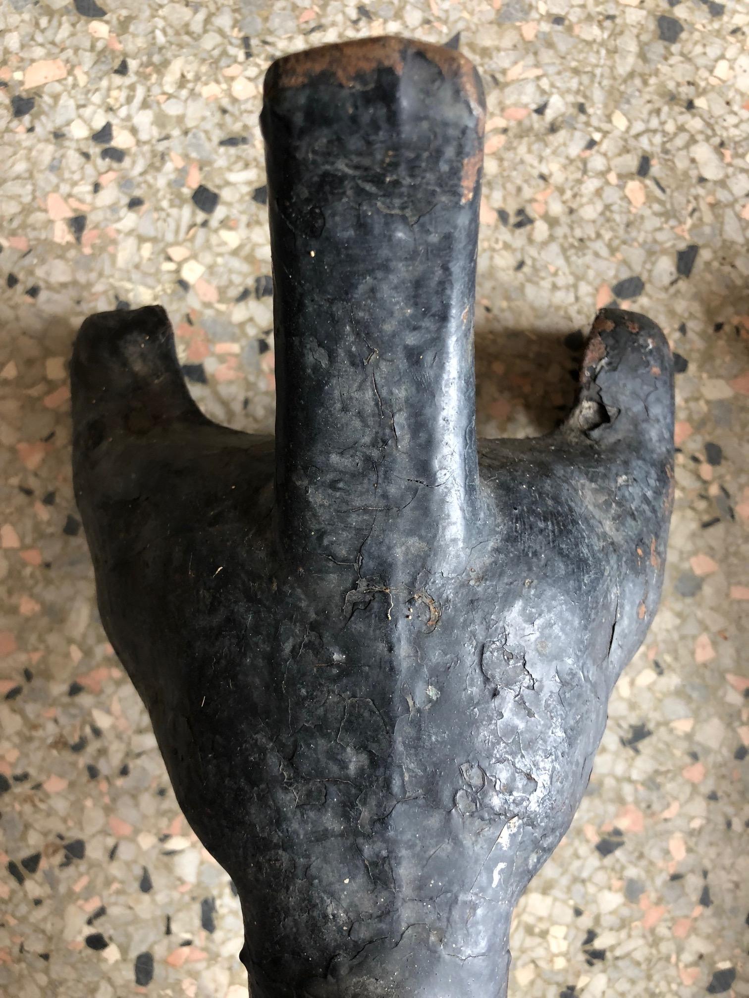 Dachshund Andirons Antique Cast Iron 1