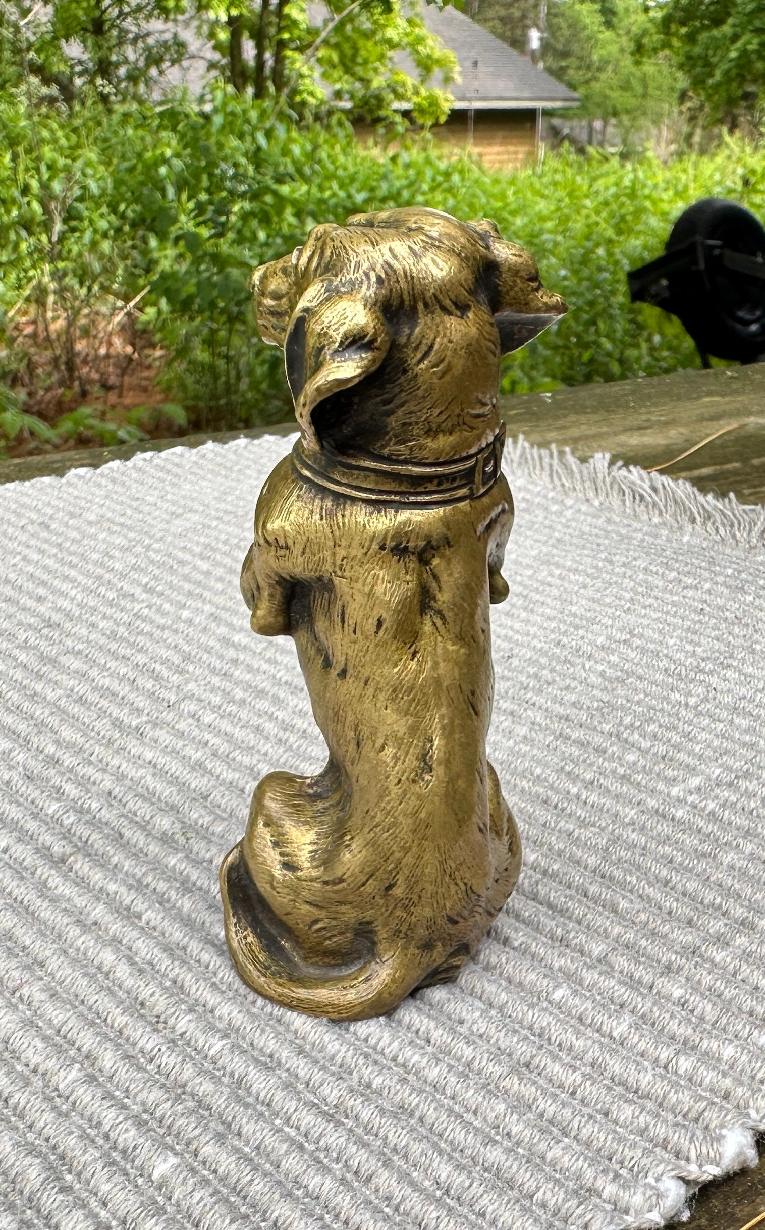 Dackel Hund Österreichisch Vienna Bronze Französisch CIRCA 1880 Miniatur Bronze für Damen oder Herren
