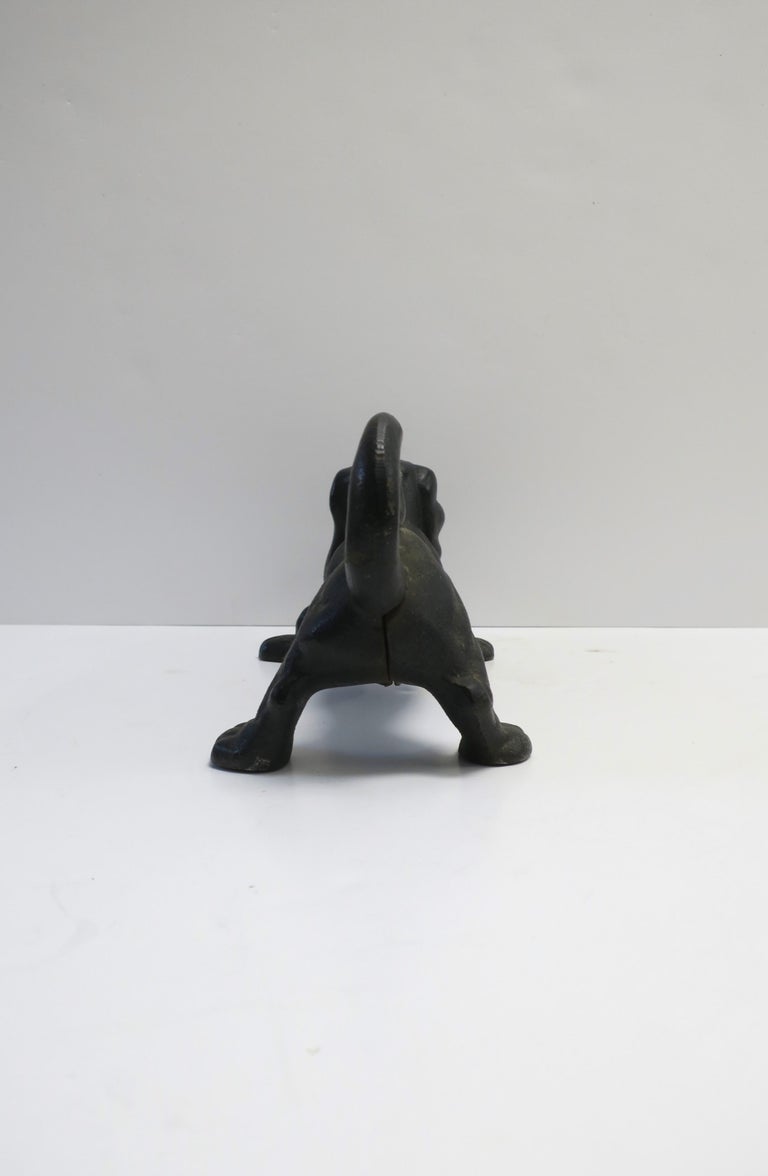 Dachshund Dog Blackened Iron Door Stop and Boot Scraper at 1stDibs