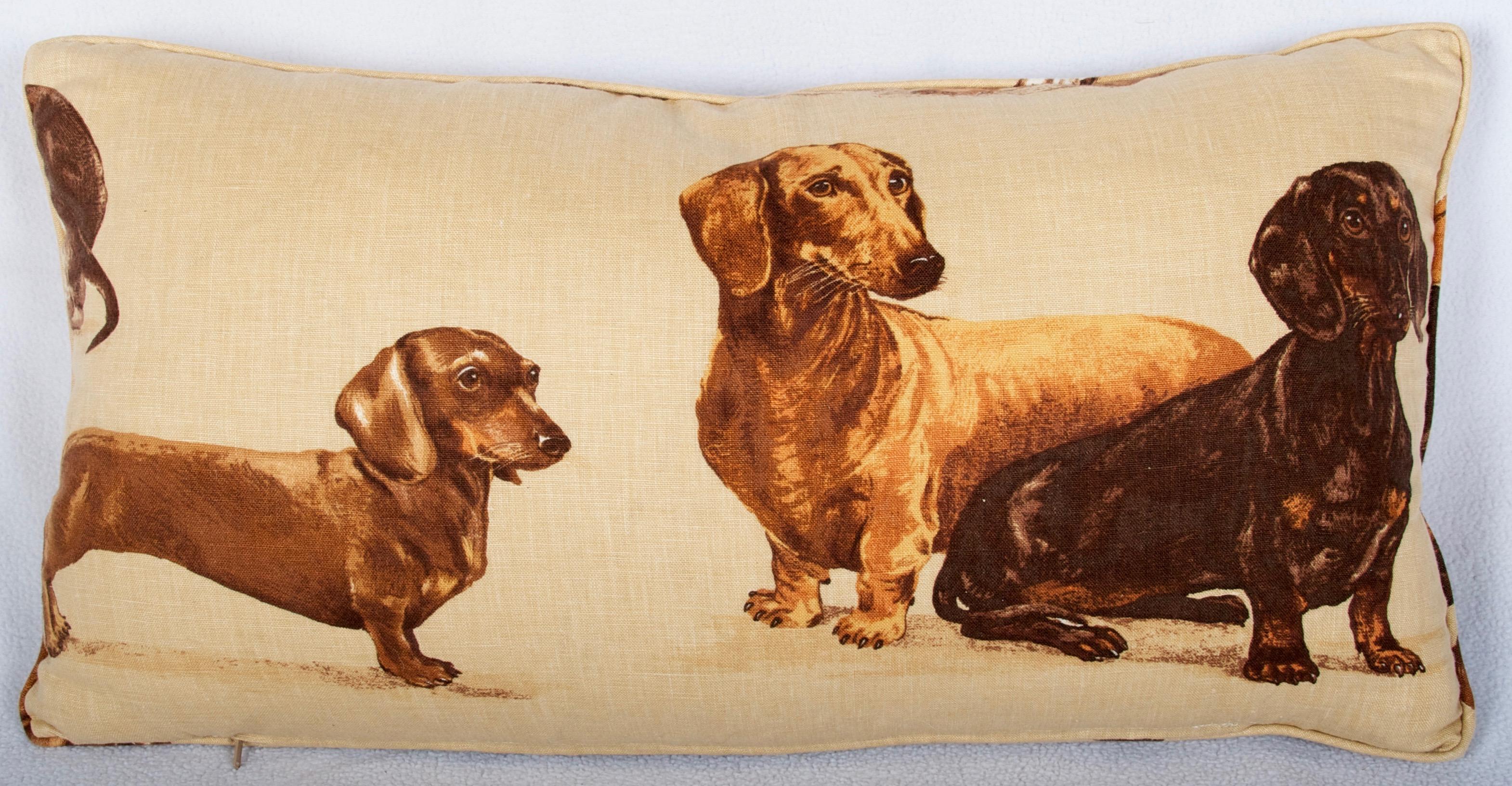 Country Dachshund Pillow-Down Filled