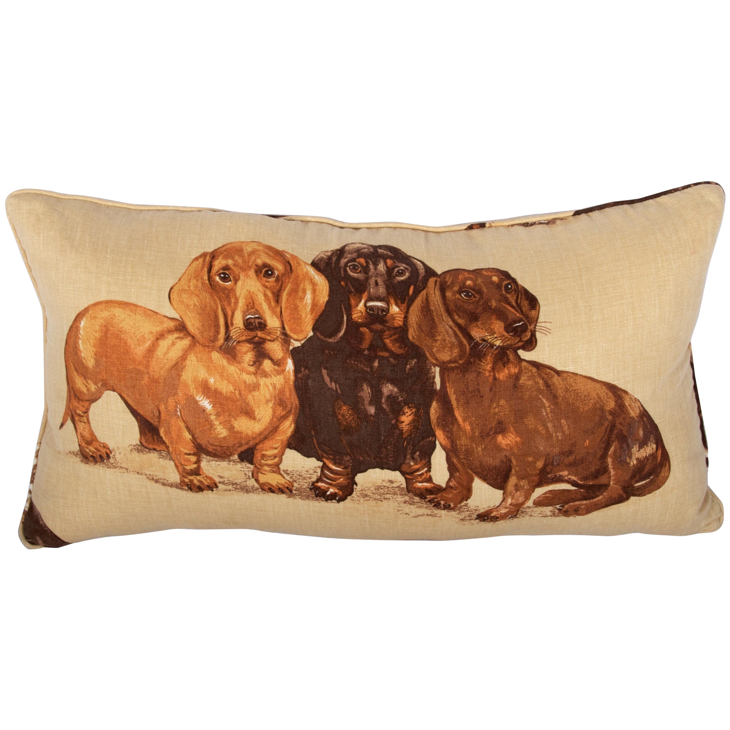 Dachshund Pillow-Down Filled