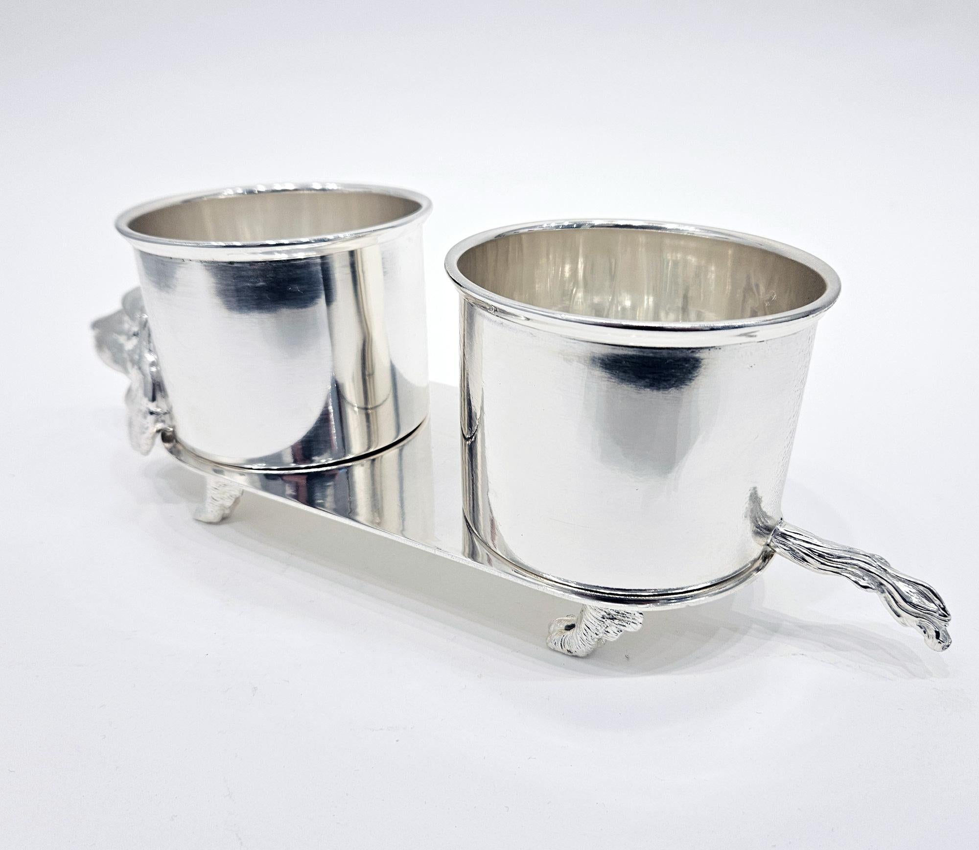 Dachshund / Teckel Dog-Shaped Silver Plated Wine Bottle Stand/Holder, c. 1950 For Sale 7