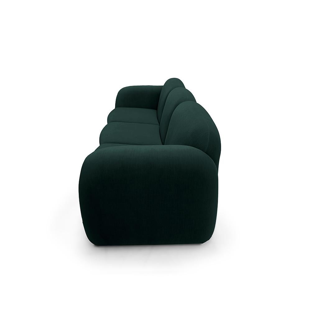 Moderne Daciano da Costa - Canapé Collector Penta en Botlle Green en vente