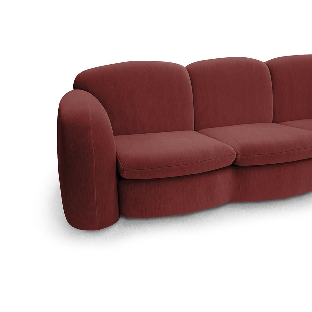 Portoghese Daciano da Costa - Divano Collector Penta in corallo in vendita