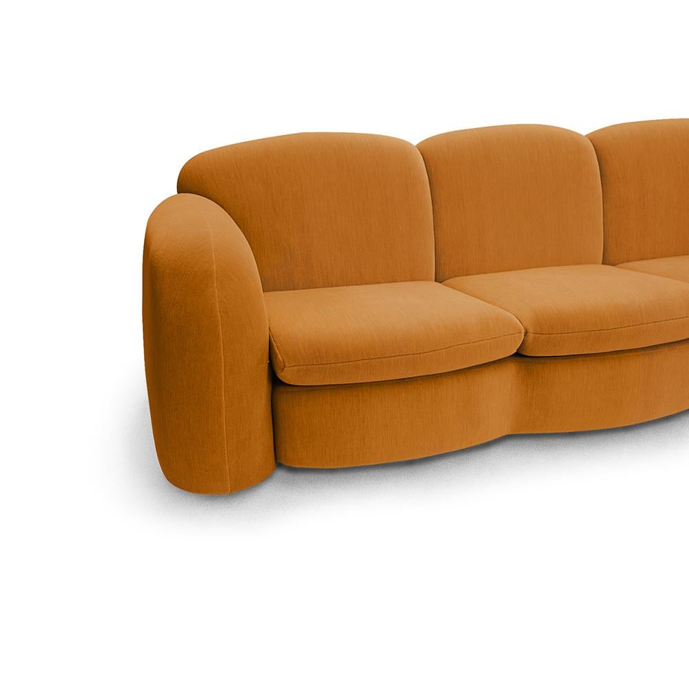 Portoghese Daciano da Costa - Divano Collector Penta in Curry in vendita