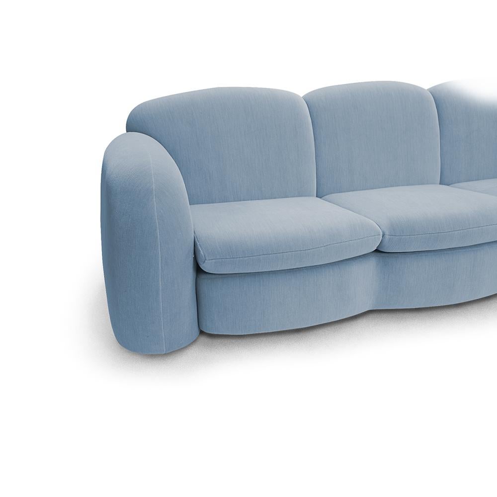 Portugais Daciano da Costa - Canapé Collector Penta en bleu ciel en vente