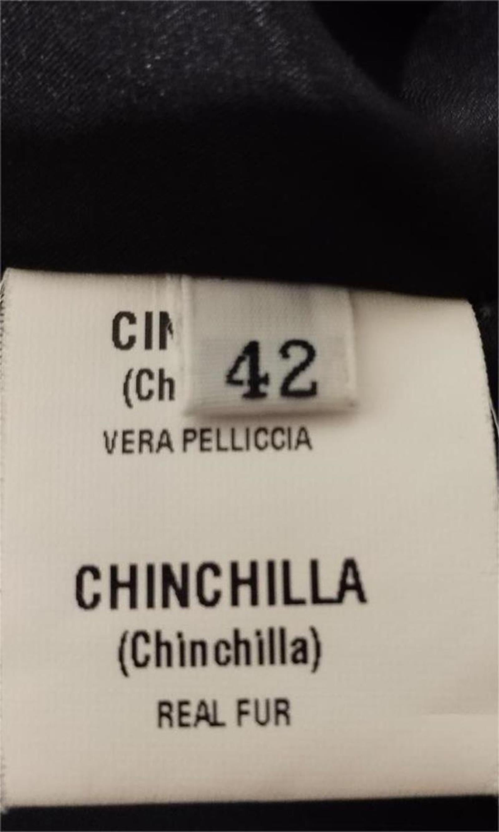DAD Milano X Franz Kraler Cappotto in pelliccia di cincillà IT 42 in vendita 7