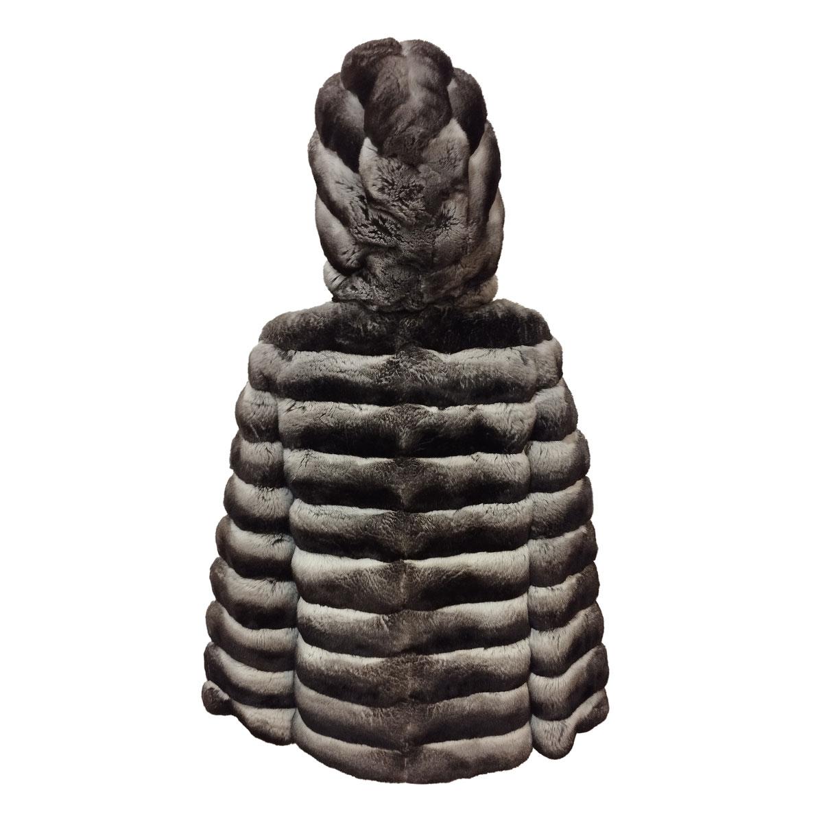 DAD Milano X Franz Kraler Cappotto in pelliccia di cincillà IT 42 in vendita 1