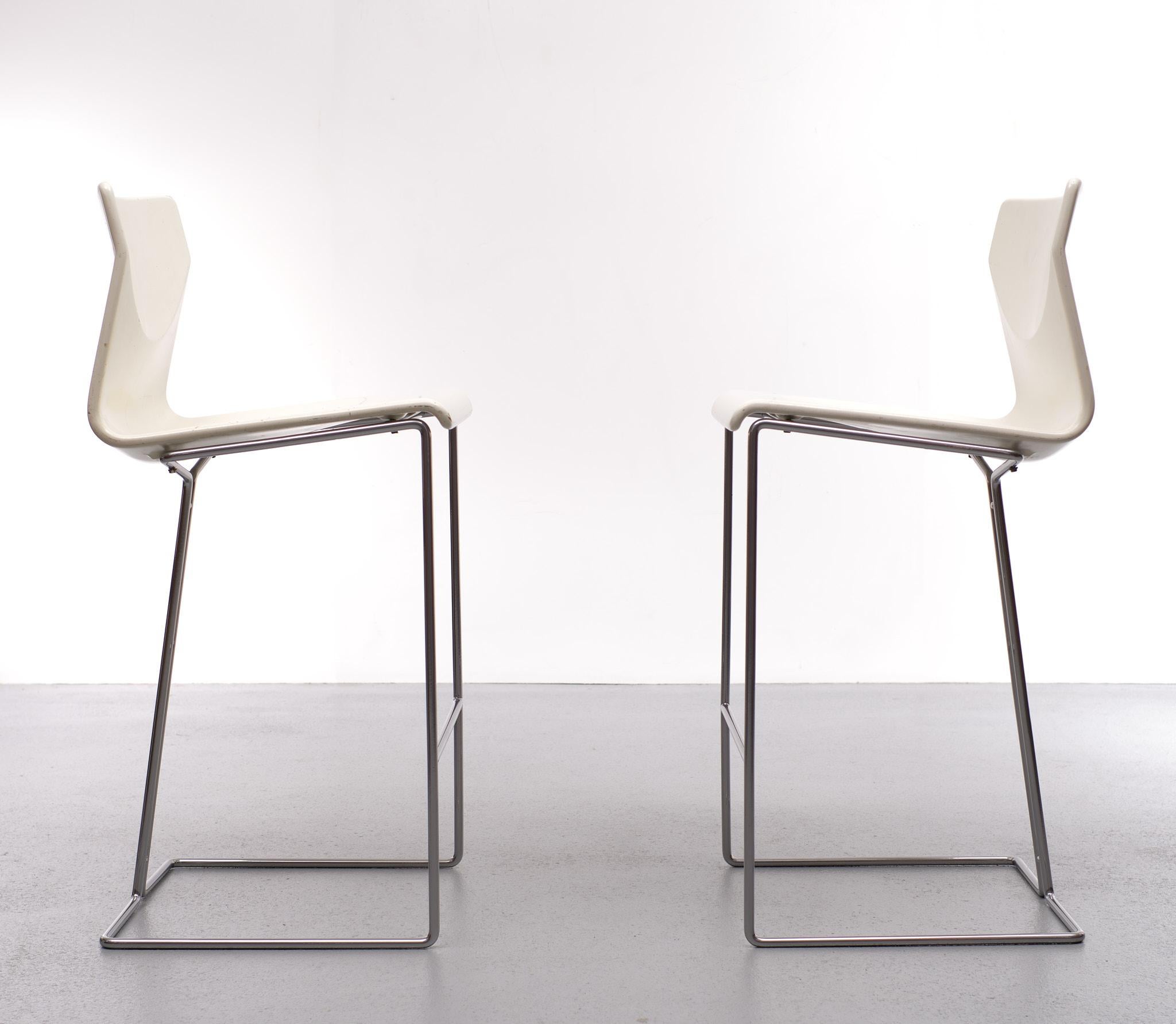 Fine XX secolo Set di 2 sgabelli da bar DADA di Georges Coslin per Mesero, Milano