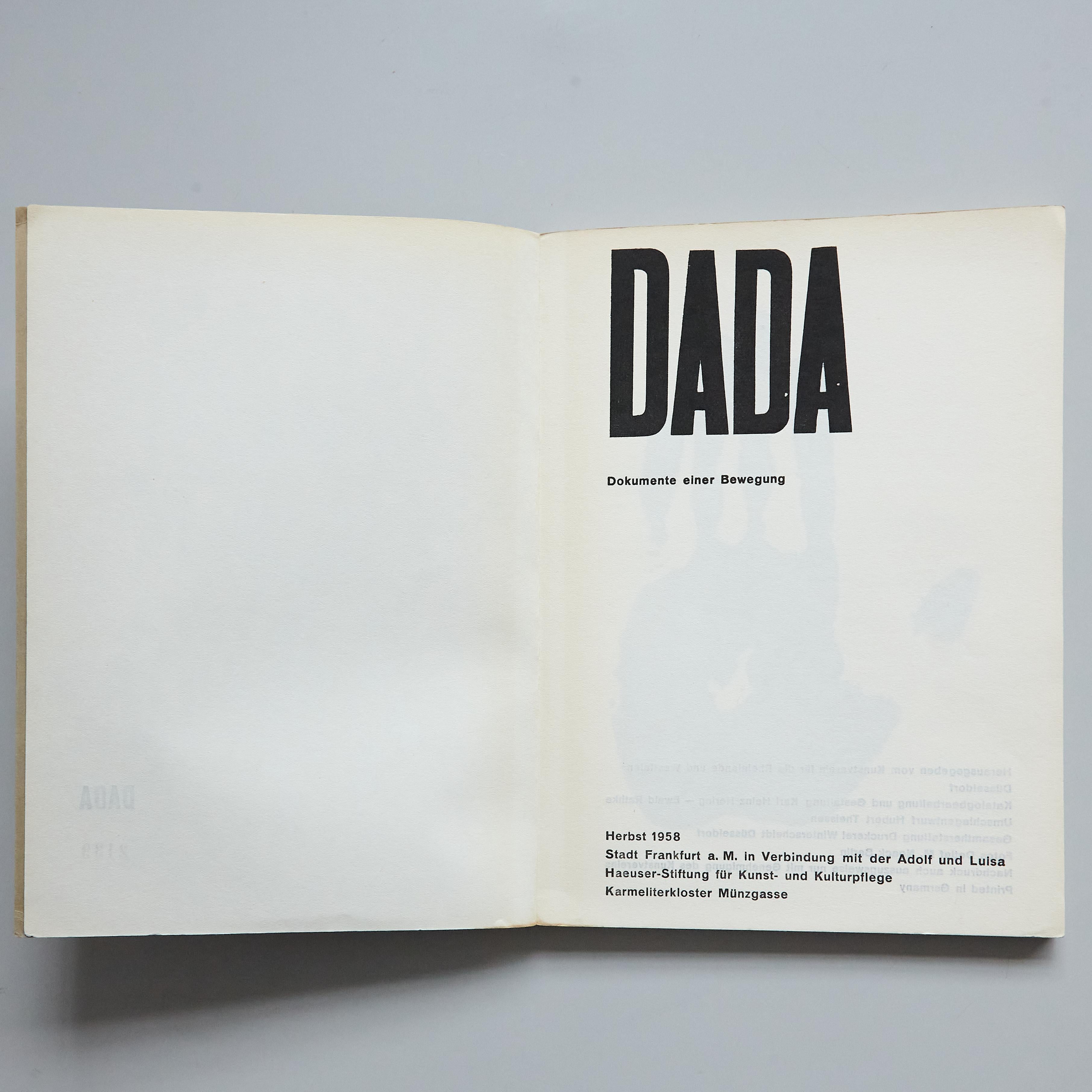 „DADA dokumentiert eine Bewegung“, Veröffentlichung 1958 im Angebot 1