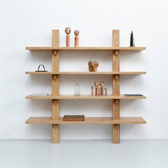 Dada Est. Zeitgenössisches Wandleuchter aus Eschenholz, Shelve