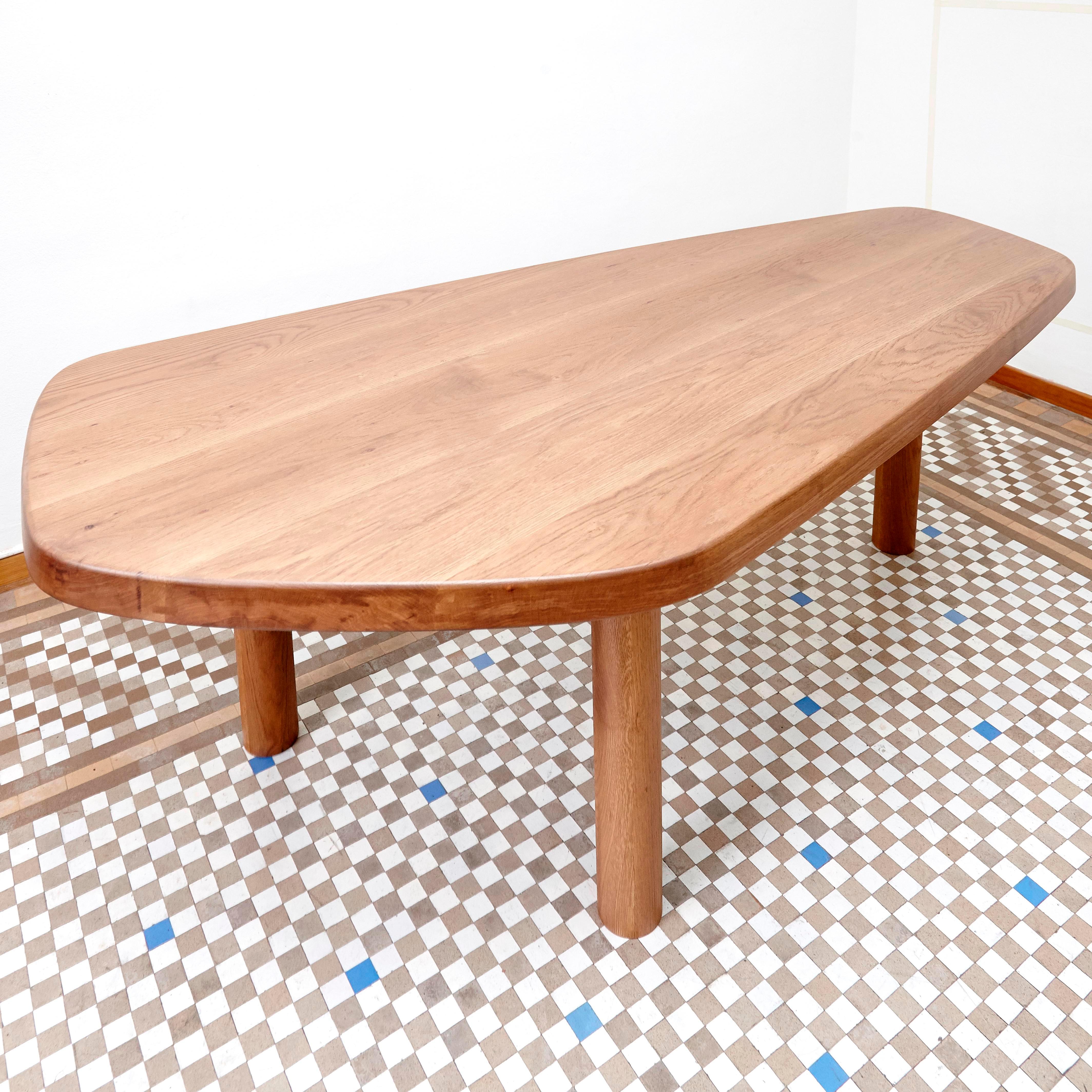 Dada Est. Contemporary, Oak Free-Form Dining Large Table In Good Condition In Barcelona, Barcelona