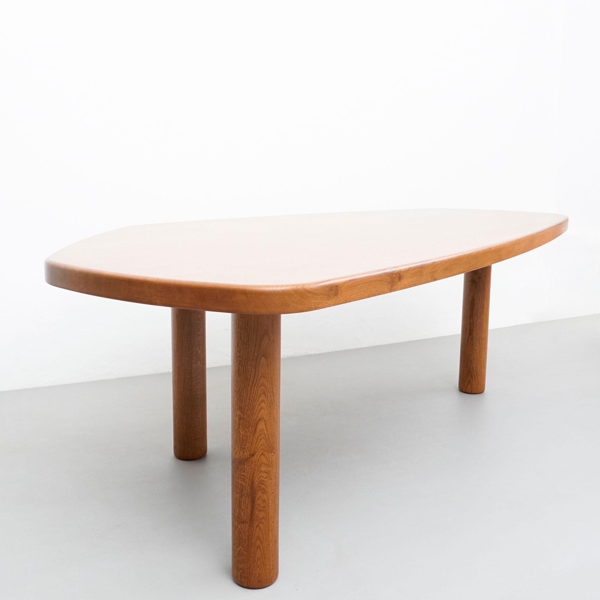 Dada Est. Contemporary, Oak Freeform Dining Large Table In Good Condition For Sale In Barcelona, Barcelona